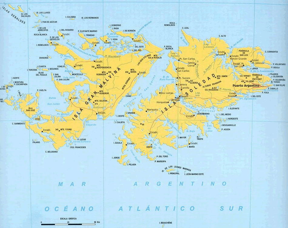falkland inseln karte